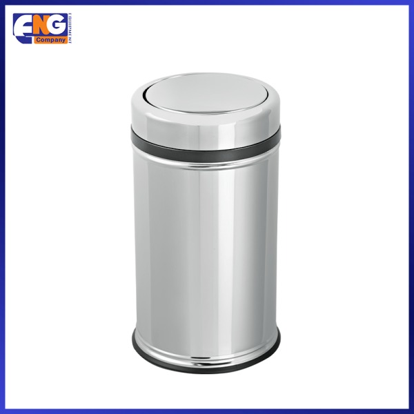 سلة ستانلس بغطاء قلاب Dust Bin